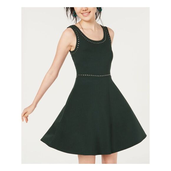 Rosie Harlow Dresses & Skirts - Rosie Harlow Womens Green Sleeveless Above The Knee Fit + Flare Dress Size: XXS